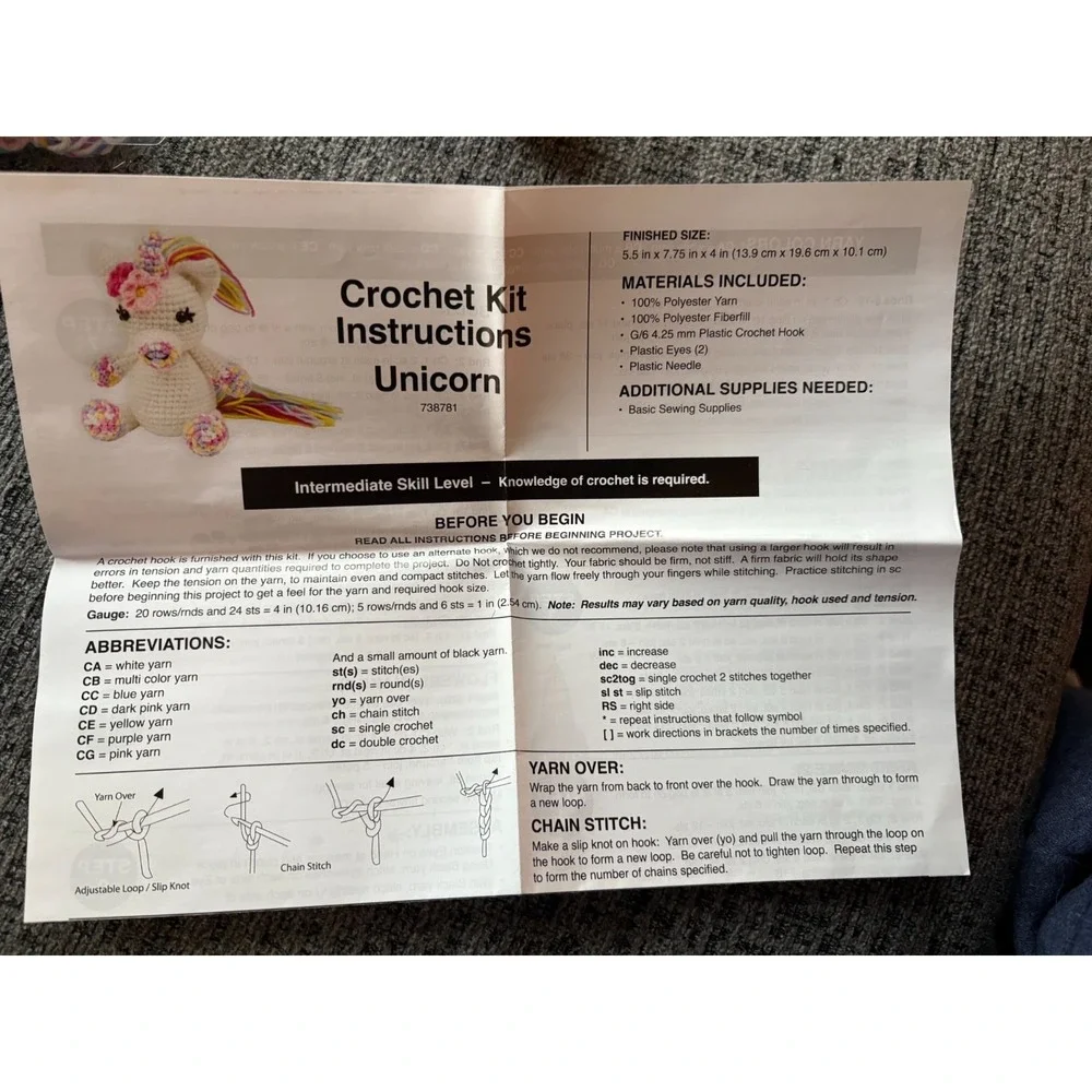 Loops & Threads Unicorn Crochet‎ Kit